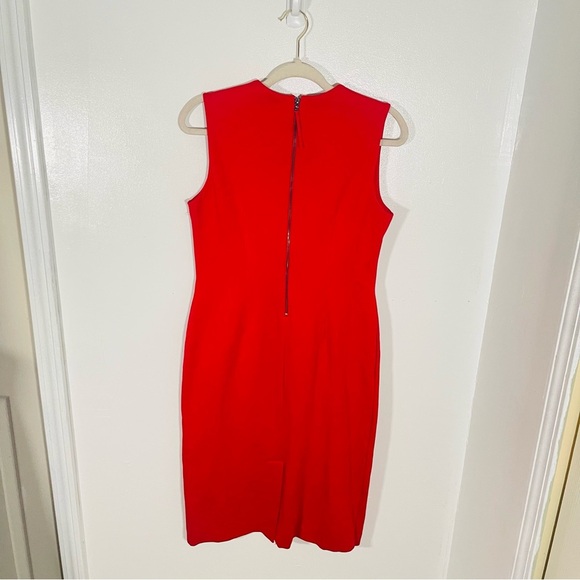 SPANX The Perfect Fitted Dress True Red Sheath Office Business Casual Ponte Knit - Picture 5 of 9